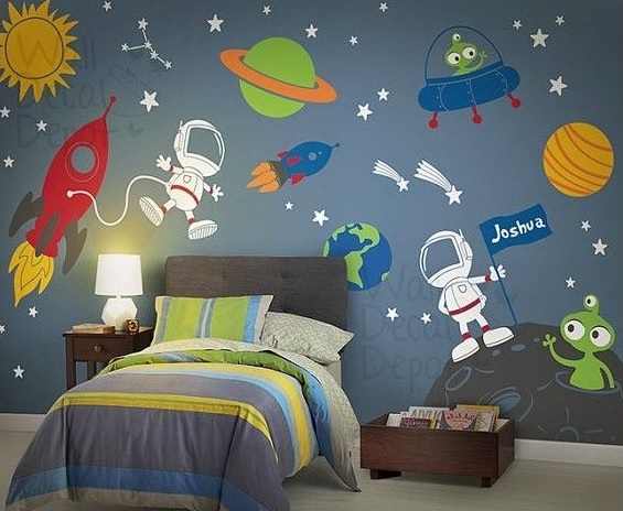 ruimtereis in de kinderkamer