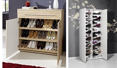 Schoenenkast in de hal