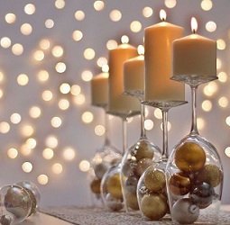 Decoratie met wijnglazen