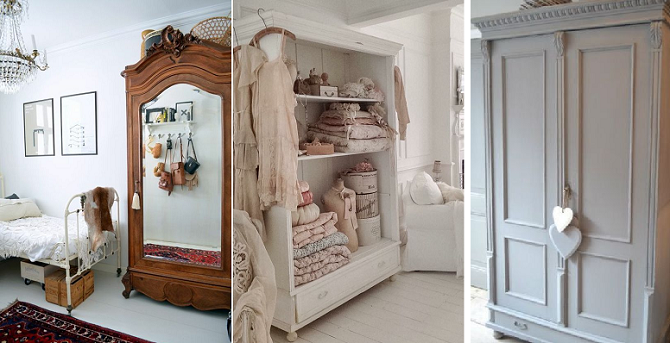 brocante kledingkast slaapkamer